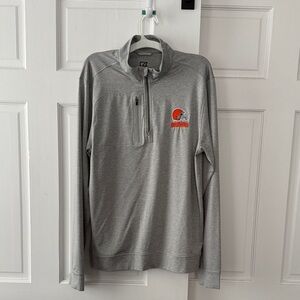 Cleveland Browns Men's Gray Quarter-Zip Shirt